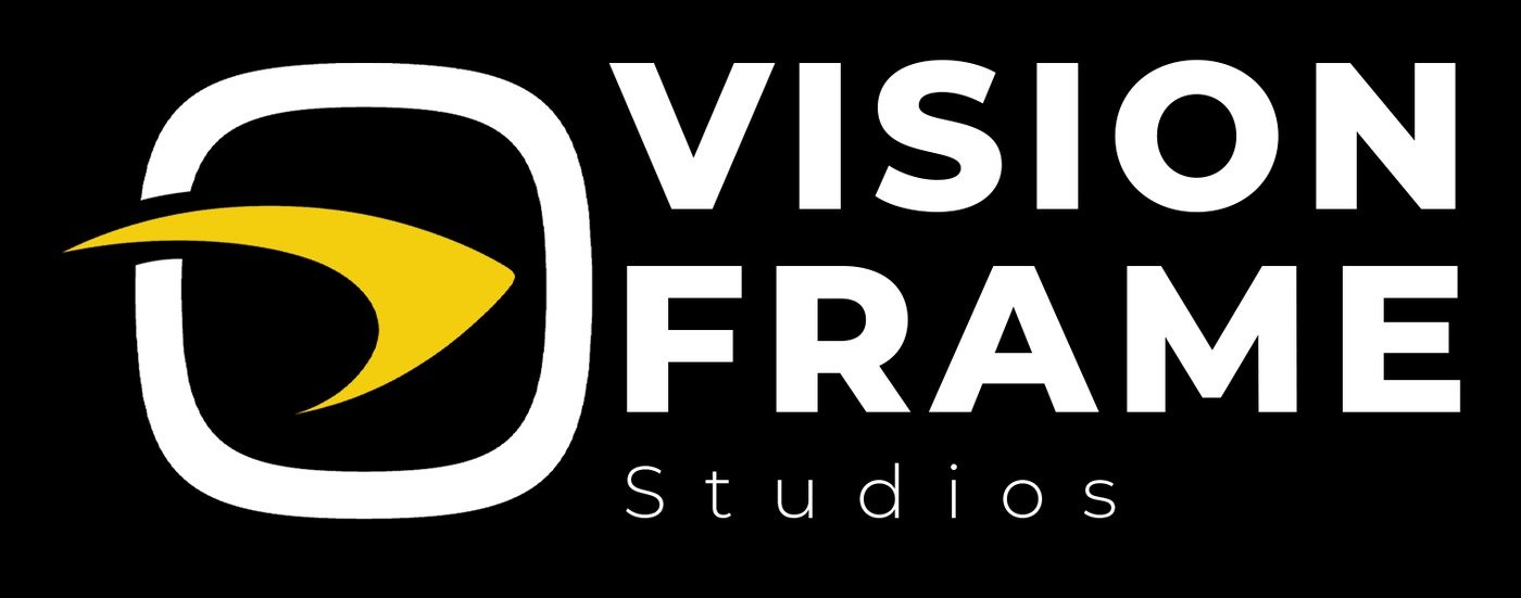 Vision Frame Studios logo on black background