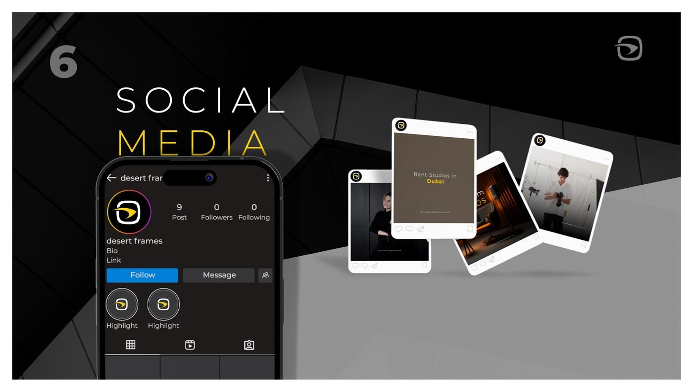 Vision Frame Studios Instagram profile and content mockup